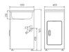 Stainless Steel Laundry Tub Cabinet Freestanding